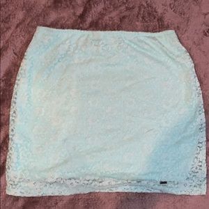 Mint green pencil skirt